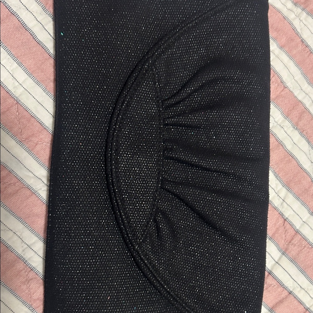 Lauren Merkin Black Glitter Clutch